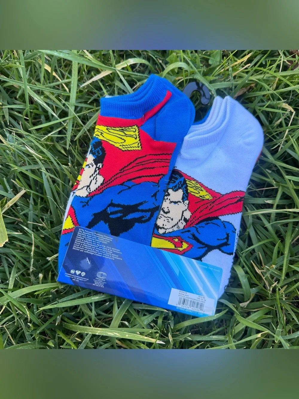DC Comics Superman Women’s Superhero No Show Cartoon Fun 6 Pairs Socks NEW